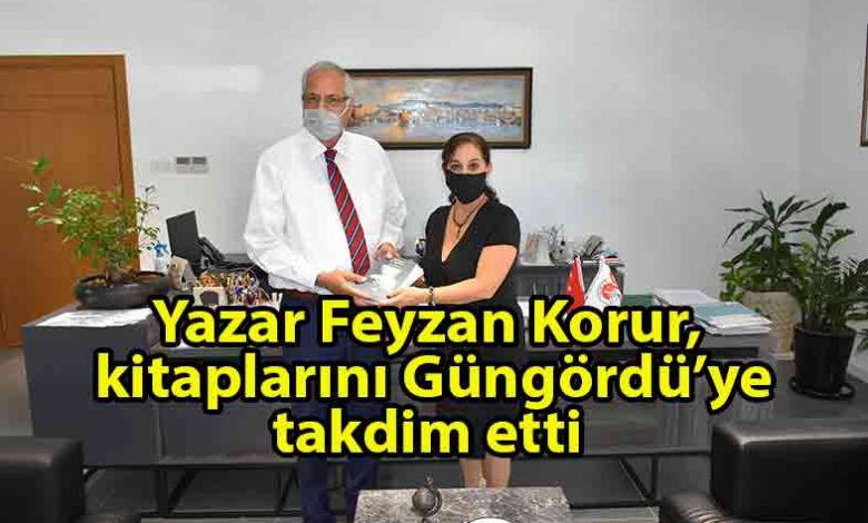 ozgur_gazete_kibris_Yazar_Feyzan_Korur_Girne_Belediye_Başkanı_Nidai_Güngördü'yü_ziyaret_etti
