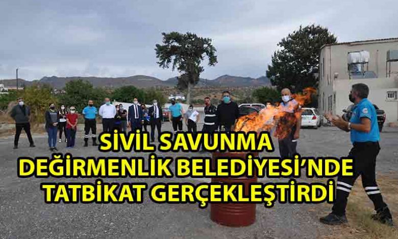 ozgur_gazete_kibris_Değirmenlik_Belediyesi'nde_deprem_ve_yangın_tatbikatı