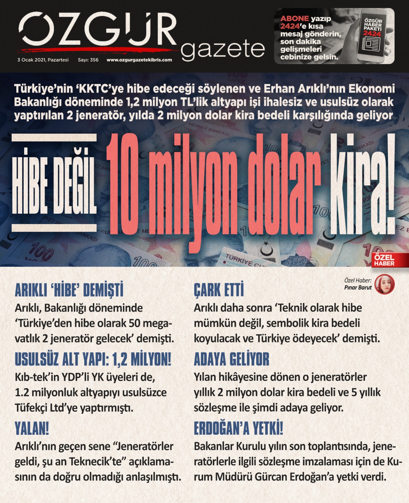 ozgur_gazete_kibris_kib_tek_jenerator_turkiye_hibe