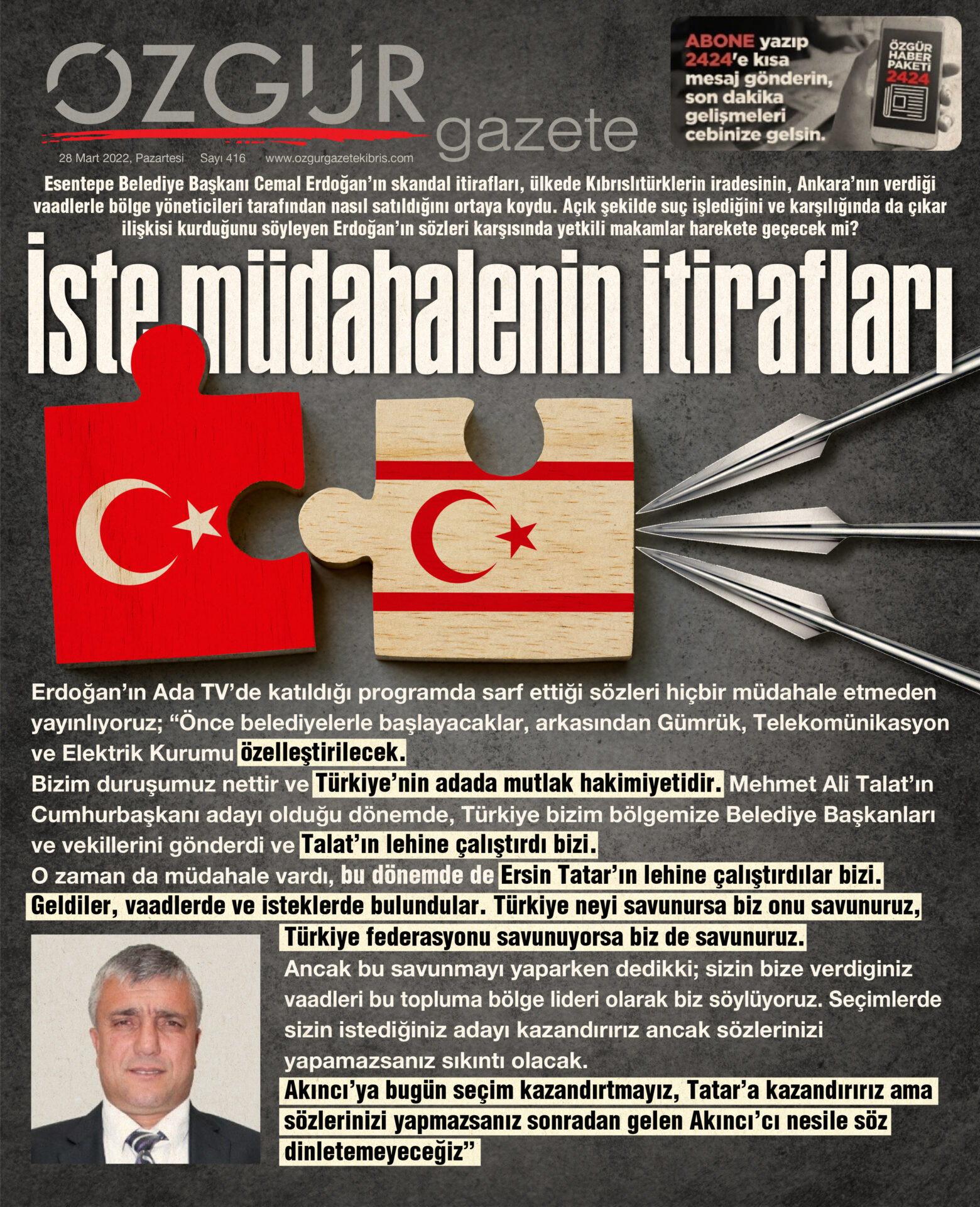 ozgur_gazete_kibris_cemal_erdogan_esentepe_beldiye_baskani_mudahalenin_itiraflari