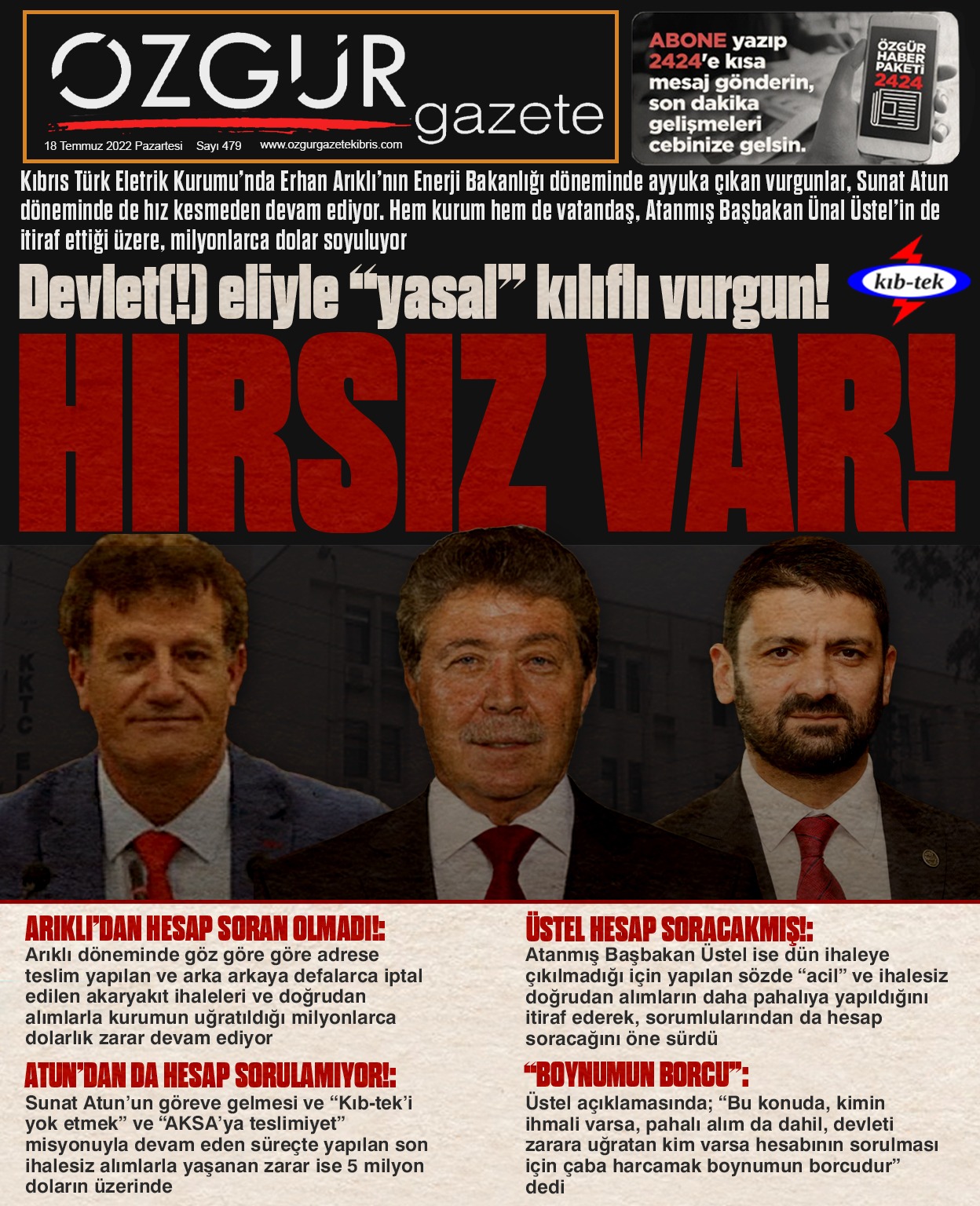 ozgur_gazete_kibris_kib_tek_sunat_atun_erhan_arikli_unal_ustel