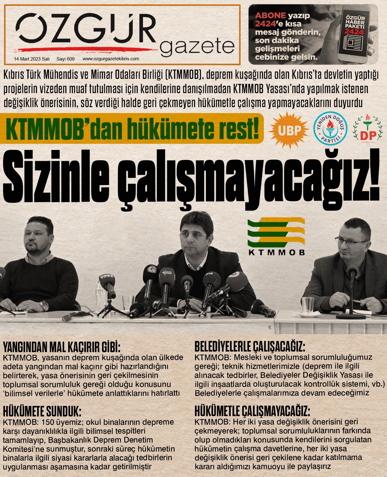 ozgur_gazete_kibris_ktmmob_hukumete_rest